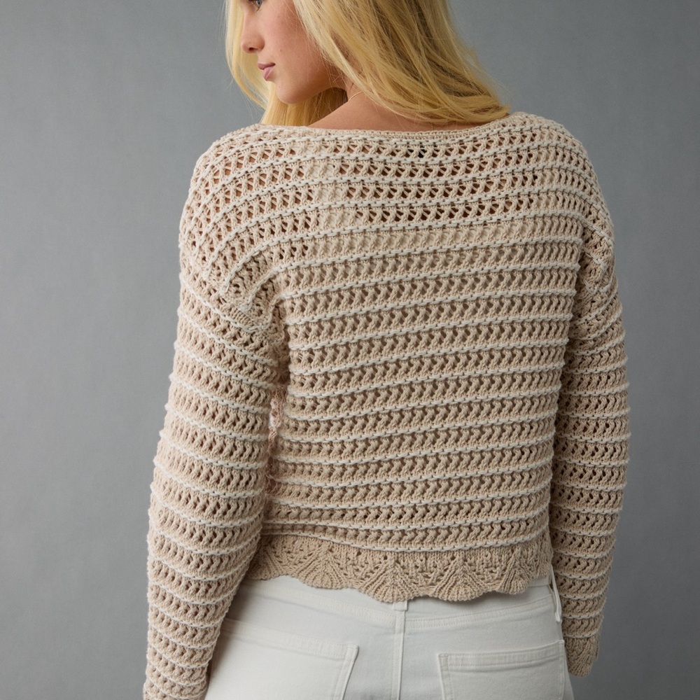 American Eagle Knit Sweater Scoop Neck Large